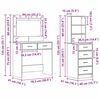 vidaXL Dressing Table Brown 78.5 x 41 x 135 cm Engineered wood