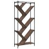 vidaXL Bookcase Brown Oak Engineered wood and metal Large