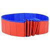 vidaXL Dog Swimming Pool Red PVC Diameter 118.1 in x Height 15.7 in