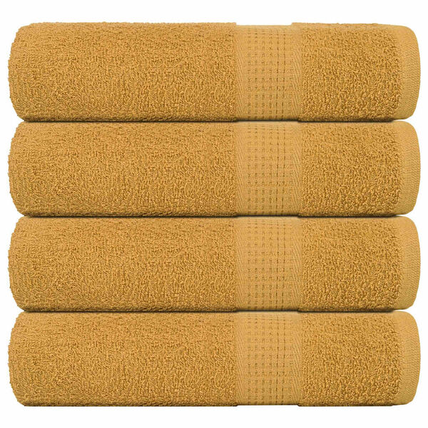 vidaXL Bath Towel Set of 4 Gold 100% cotton 39.4 x 59.1 in Bath Towel
