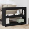 vidaXL Bookcase Black Oak 39.37 x 11.81 x 28.35 in Engineered Wood