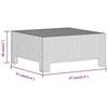 vidaXL Garden Lounge Set Grey PE rattan, powder-coated steel Large