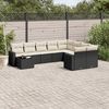vidaXL Garden Sofa Set Black PE rattan Large Modular Garden Sofa Set