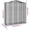 vidaXL Gabion Basket Set of 4 Silver Galvanized Iron