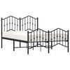 vidaXL Bed Frame Black Powder-Coated Steel 47.2 x 78.7 in Bed Frame
