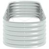 vidaXL Garden Raised Bed Silver Galvanized Steel Large Durable