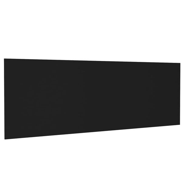 vidaXL Wall Headboard Black Engineered Wood 94.5 in x 0.6 in x 31.5 in