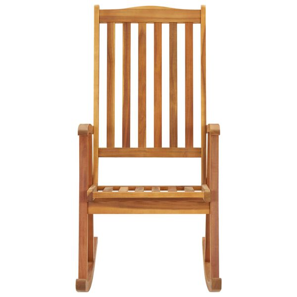 vidaXL Wooden Rocking Chair Wooden tone Solid acacia wood Standard