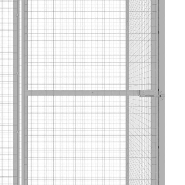 vidaXL Cat Cage Silver Galvanized Steel Large Durable Cat Cage