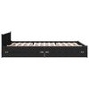vidaXL Bed Frame Black Engineered wood, steel King Bed Frame