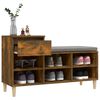 vidaXL Shoe Cabinet Smoked Oak Engineered wood Medium