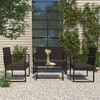 vidaXL Garden Lounge Set Set of 4 Black