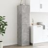 vidaXL Apothecary Cabinet Concrete gray Engineered wood Tall