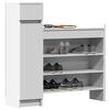 vidaXL Shoe Cabinet White 39.6"x11"x39.4" Engineered Wood