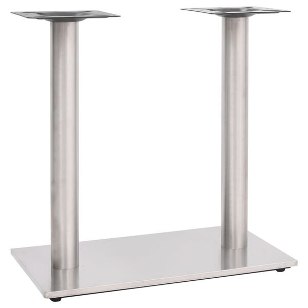 vidaXL Bistro Table Leg Silver Stainless Steel 27.6 x 15.7 x 28.3 in