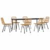 vidaXL Garden Dining Set Black