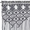vidaXL Macrame Curtain Anthracite 55.1x94.5" Cotton