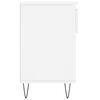 vidaXL Shoe Cabinet White Engineered Wood, Metal Medium