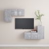 vidaXL 4 Piece TV Stand Set Concrete Gray Engineered Wood