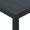 vidaXL Garden Table Anthracite 157.48 x 39.37 x 28.74 in Poly Rattan