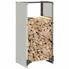 vidaXL Firewood Rack 15.7x11.8x31.5" Stainless Steel