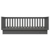 vidaXL Grey Day Bed Solid Pine Wood Standard Convertible Day Bed