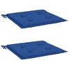 vidaXL Patio Chair Cushions 2 pcs Royal Blue 19.7x19.7x1.6" Oxford Fabric