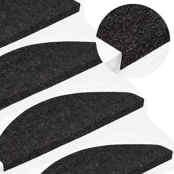 vidaXL Stair Mat Set of 20 Black