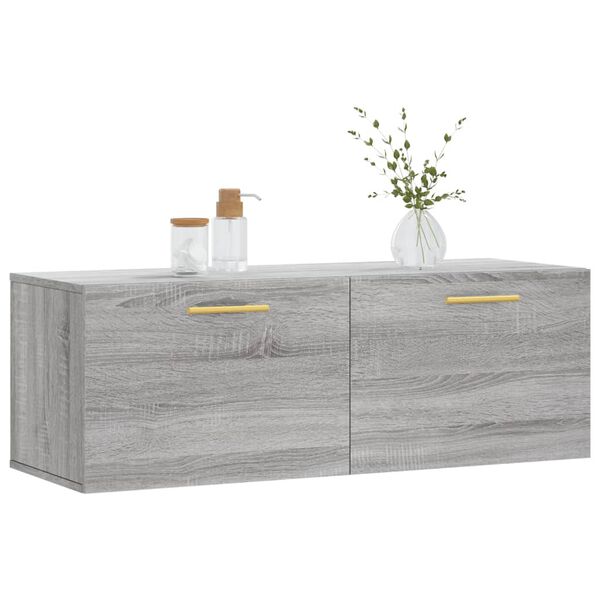 vidaXL Wall Cabinet Grey Sonoma Engineered wood Medium Wall Cabinet