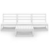 vidaXL Garden Lounge Set White Solid pine wood One Size Modular