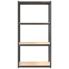 vidaXL 4-Layer Shelves 3 pcs Anthracite Steel&Engineered Wood