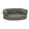 vidaXL Dog Bed Mattress Dark Grey Polyester and PP cotton 23.6 x 16.5 in