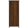vidaXL Bedside Cabinet Set of 2 Brown Oak Engineered Wood, Iron Medium