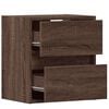vidaXL Wall-mounted Bedside Cabinet Set of 2 Brown Oak Engineered Wood