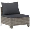 vidaXL Garden Lounge Set Gray PE rattan Modular Garden Lounge Set