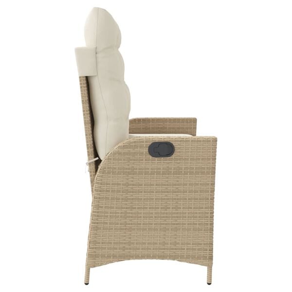 vidaXL Reclining Garden Bench Beige