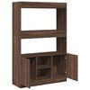 vidaXL Highboard Brown Oak Engineered Wood 36.2x13.0x55.1 in Highboard