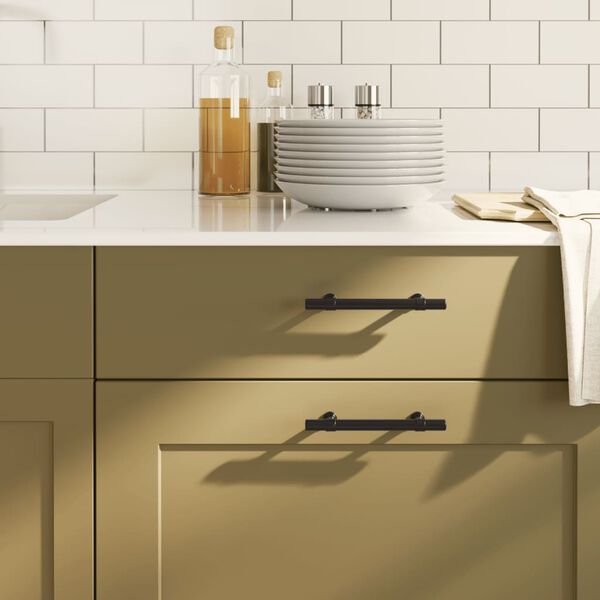 vidaXL Cabinet Handle Set of 20 Black Stainless Steel