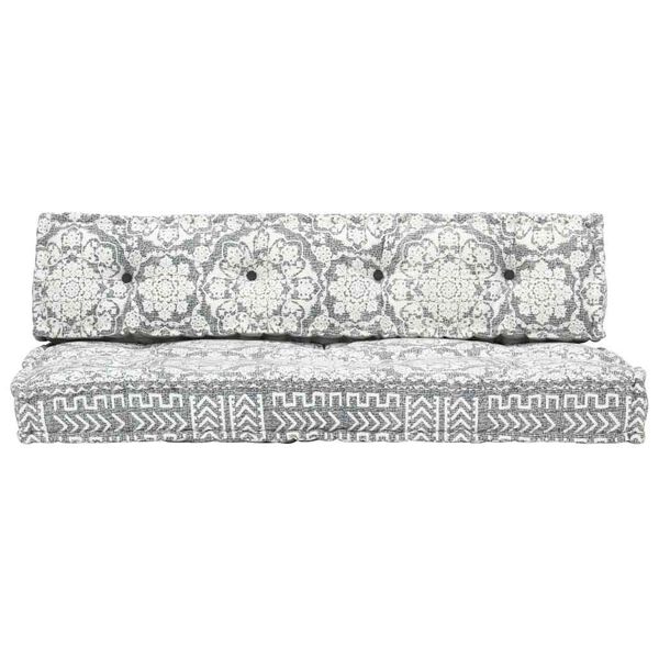 vidaXL Pallet Sofa Cushion Light Gray Cotton, Foam, Polyester