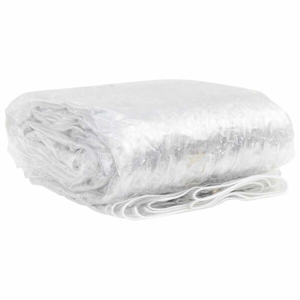 vidaXL Clear Tarpaulin with Eyelets 16.4x39.4' PVC
