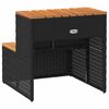 vidaXL Hot Tub Step Black Poly Rattan 19.7 x 19.7 x 19.9 in