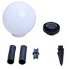 vidaXL Garden Lamp Set of 8 White shiny ball, black tube Tough plastic