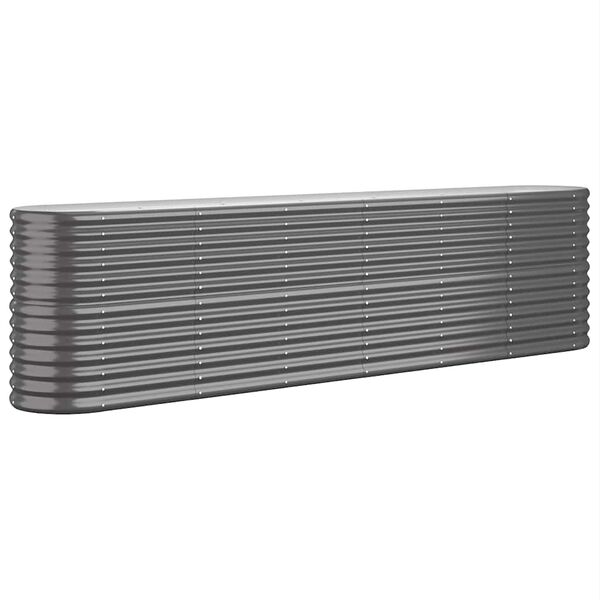 vidaXL Garden Raised Bed Anthracite Powder-coated steel Large Durable