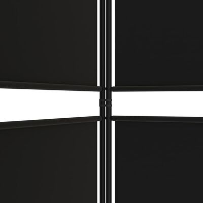 vidaXL 4-Panel Room Divider Black 78.7"x70.9" Fabric