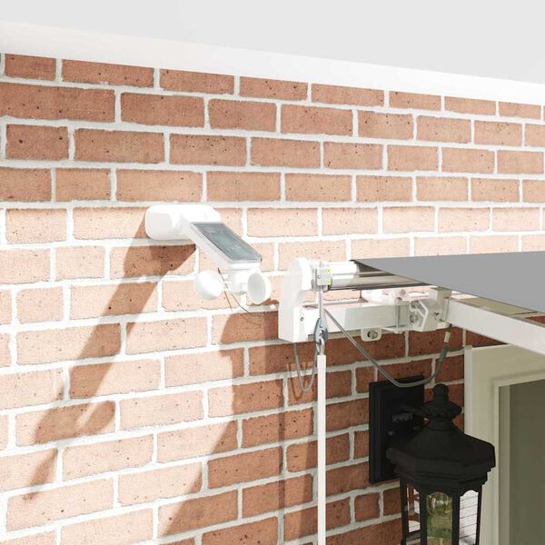 vidaXL Awning with Manual White 236.2" x 118.1" Metal