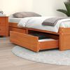 vidaXL Bed Drawer Wax brown Solid pine wood Standard Bed Drawer