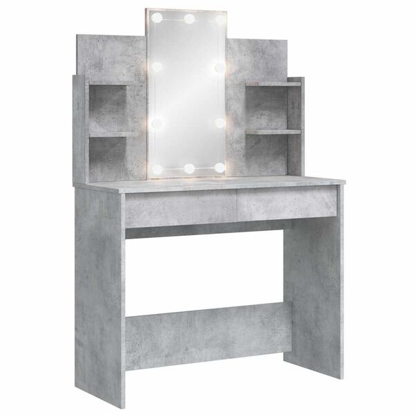 vidaXL Dressing Table Concrete grey Engineered wood Medium