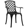 vidaXL Bistro Set Black Cast Aluminum Durable Bistro Set Round