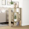 vidaXL Bookcase Sonoma oak Engineered wood Medium Bookcase Rectangular