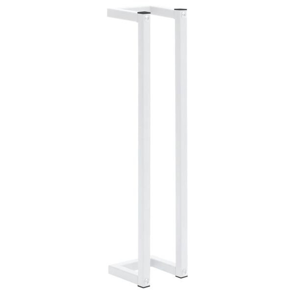 vidaXL Towel Rack White Steel Standard Size Modern Towel Rack